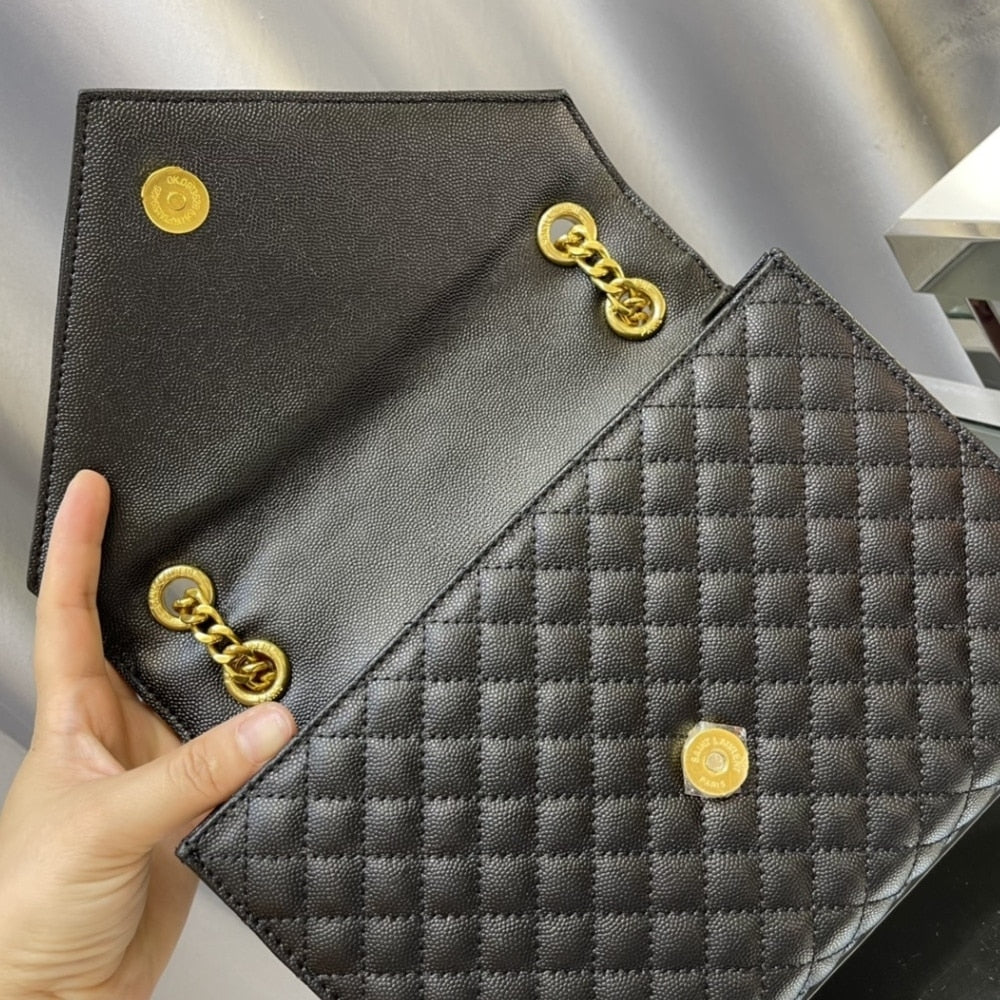 Saint Laurent Envelope Medium Black 24Cm