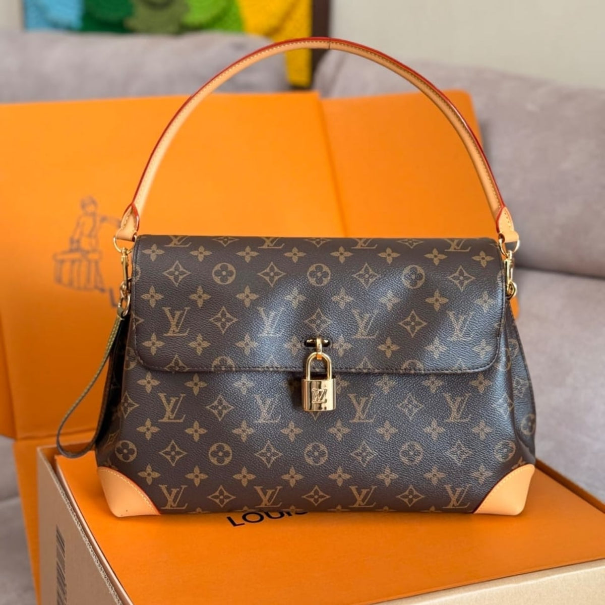 Mirror Quality – Louis Vuitton Hide Away MM Monogram Brown 36Cm M14473