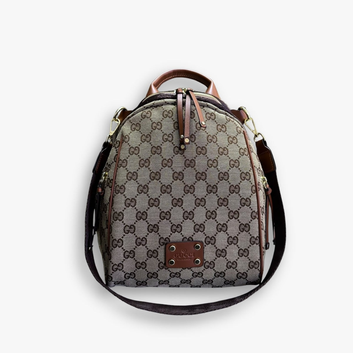 Gucci Supreme Canvas Backpack Brown 29cm