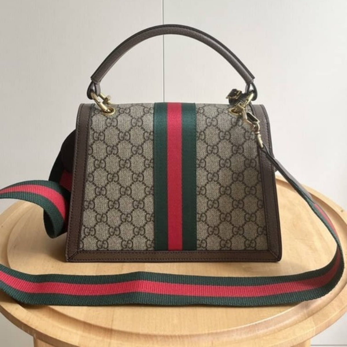 Gucci Queen Margaret GG Top Handle Bag Brown 25Cm