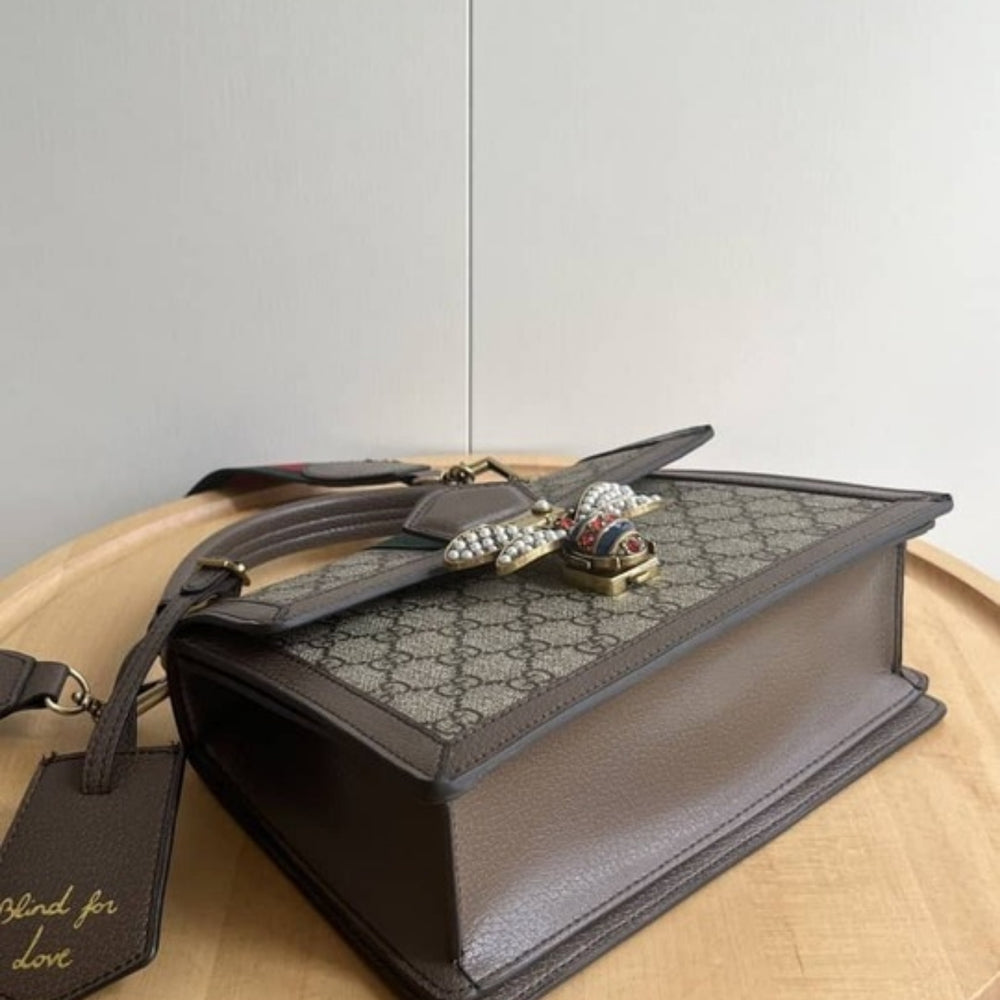 Gucci Queen Margaret GG Top Handle Bag Brown 25Cm
