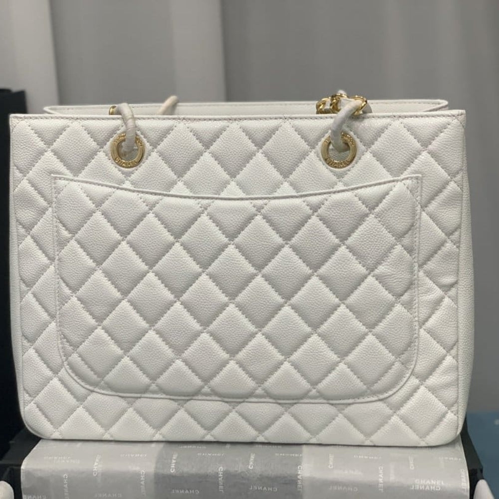 Chanel Bolsa Grand Tote Bag White 33cm