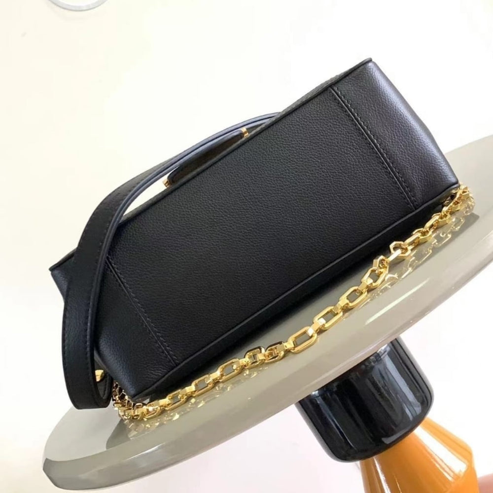 Mirror Quality – Louis Vuitton Dauphine Soft MM Bag Black 24Cm M25209