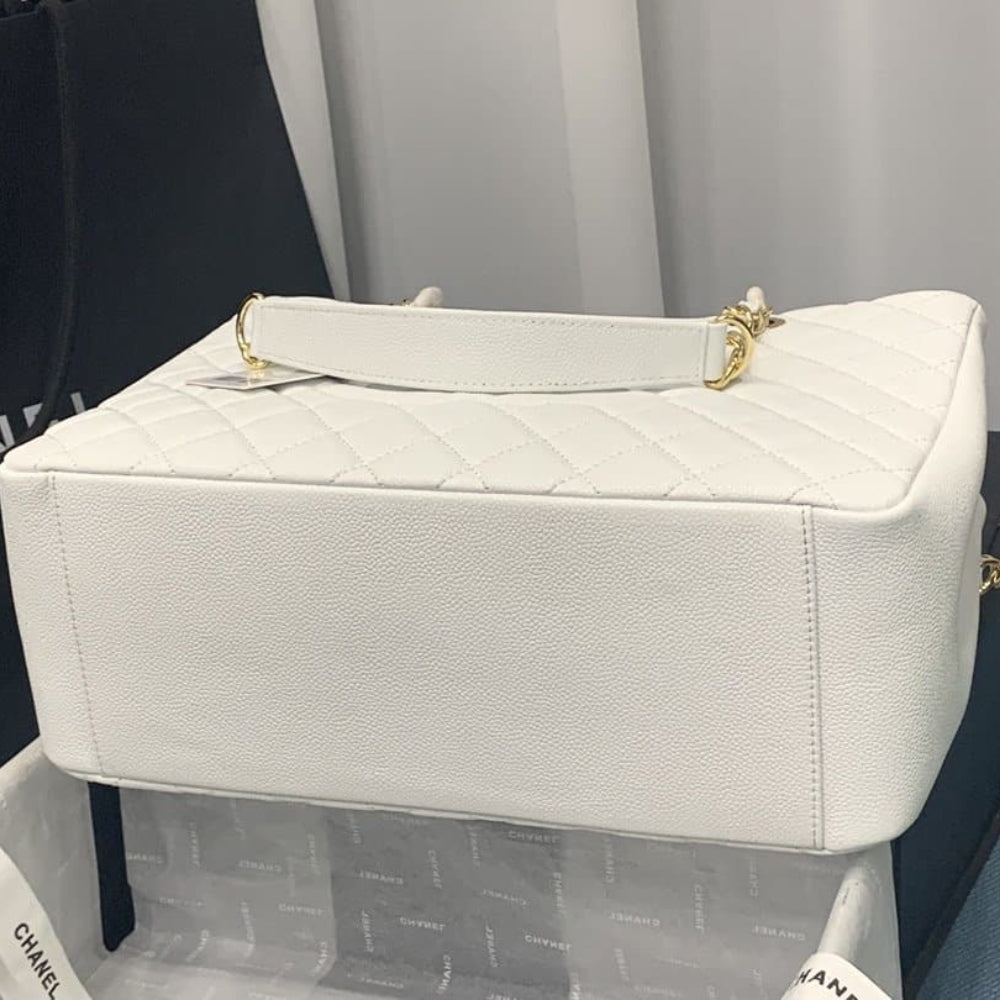 Chanel Bolsa Grand Tote Bag White 33cm