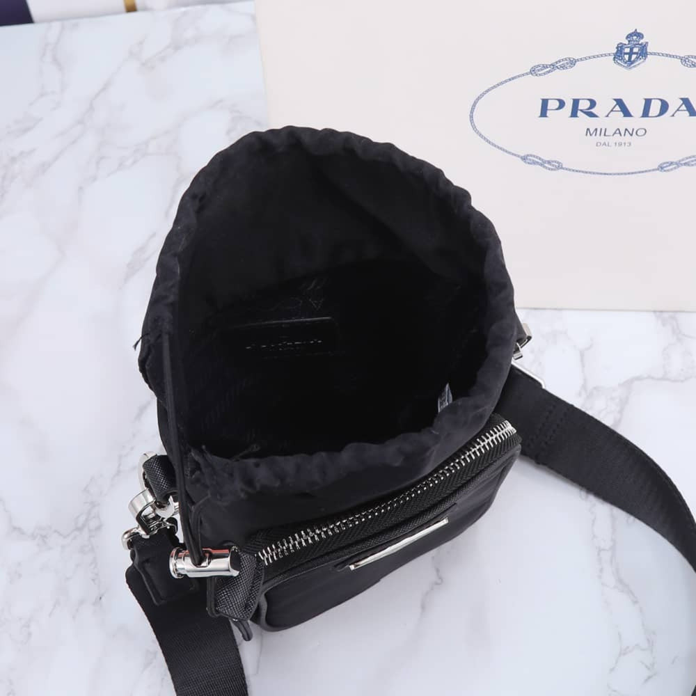 Prada Re Nylon Smartphone Case Black 18Cm