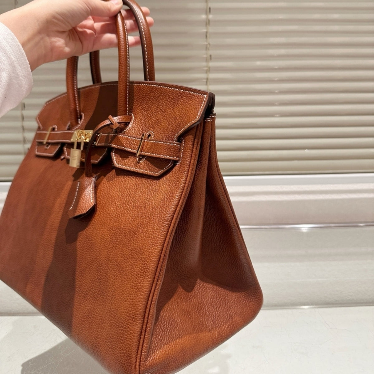 Hermes Birkin 30 Barenia Faubourg Fauve Gold Hardware Brown 30Cm