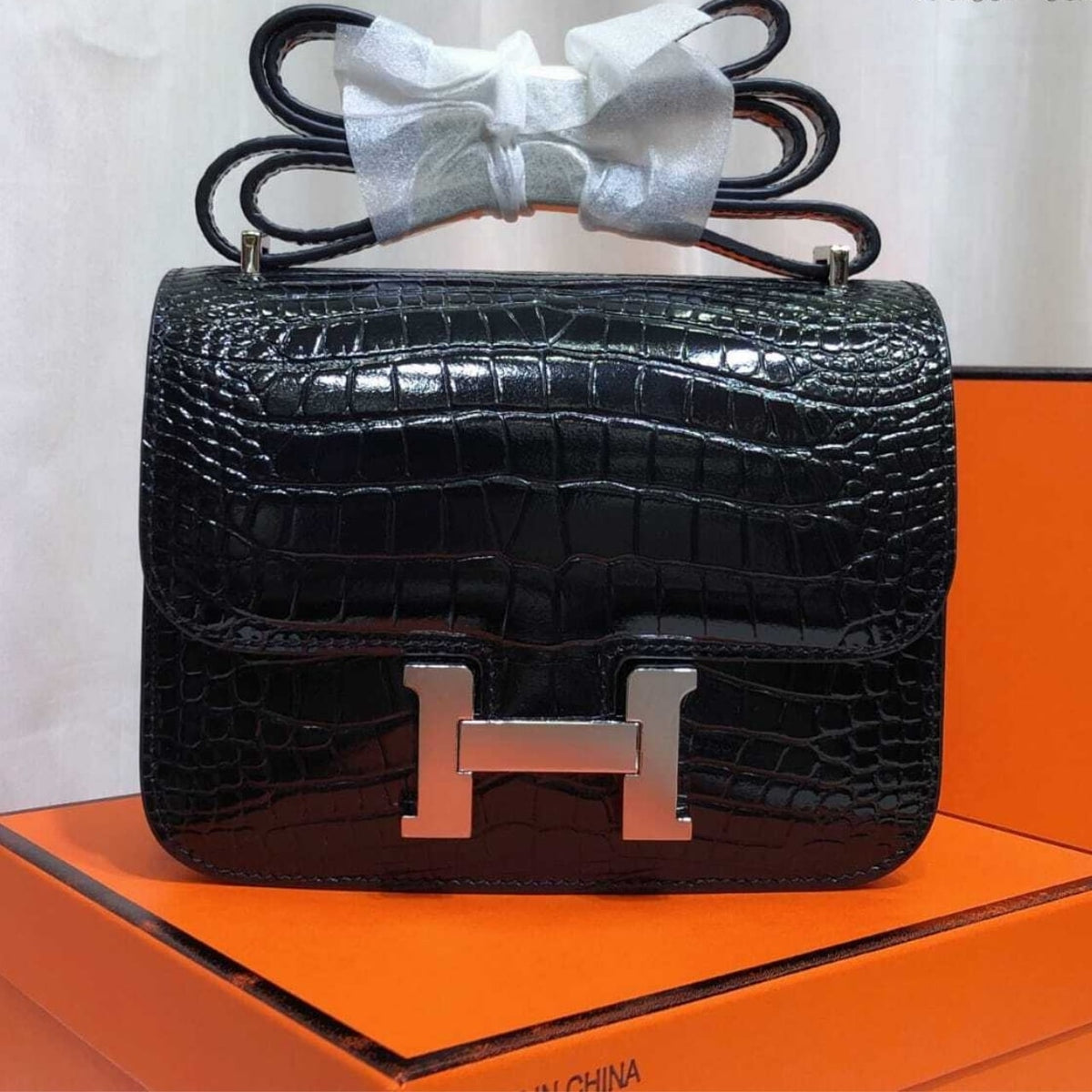 Mirror Quality – Hermes Constance Shiny Black 19Cm