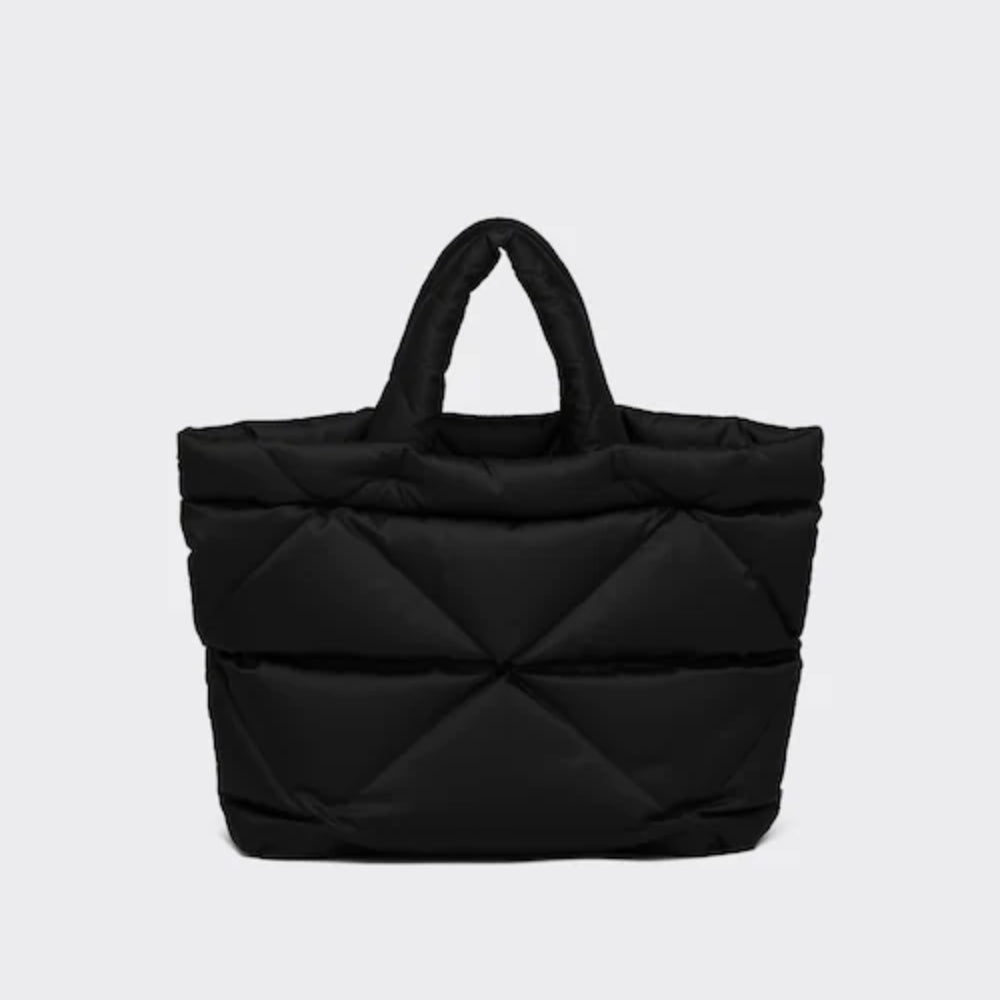 Prada Padded Re Nylon Tote Bag Black 35Cm 2VG082 2DXR F0002 V OOO
