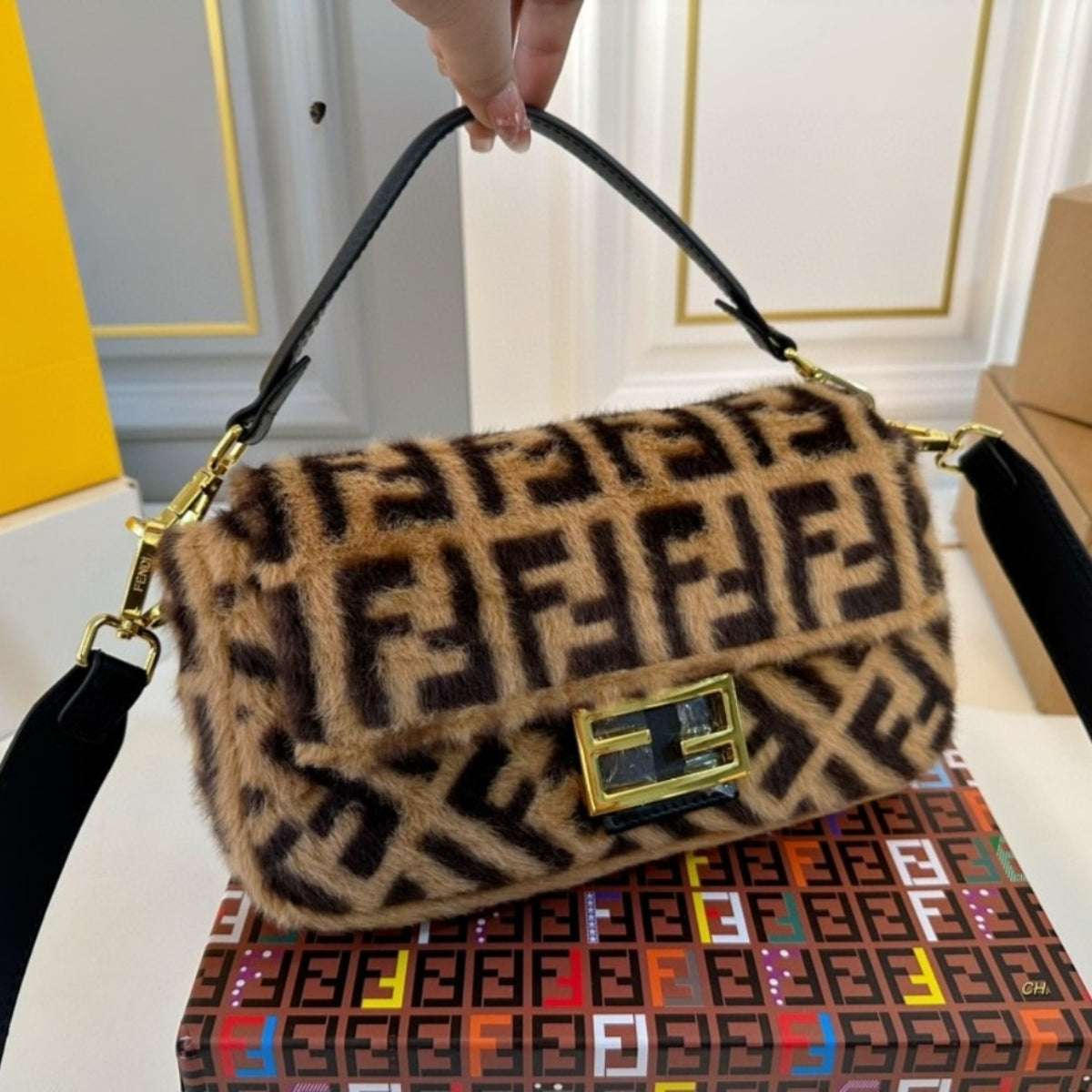Fendi Baguette Bag Brown 26Cm