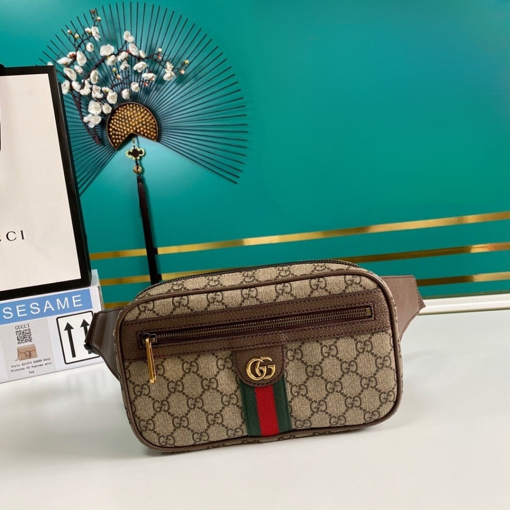 Mirror Quality – Gucci Ophidia Small Belt Bag Beige 24cm 574796 97SIT 8747