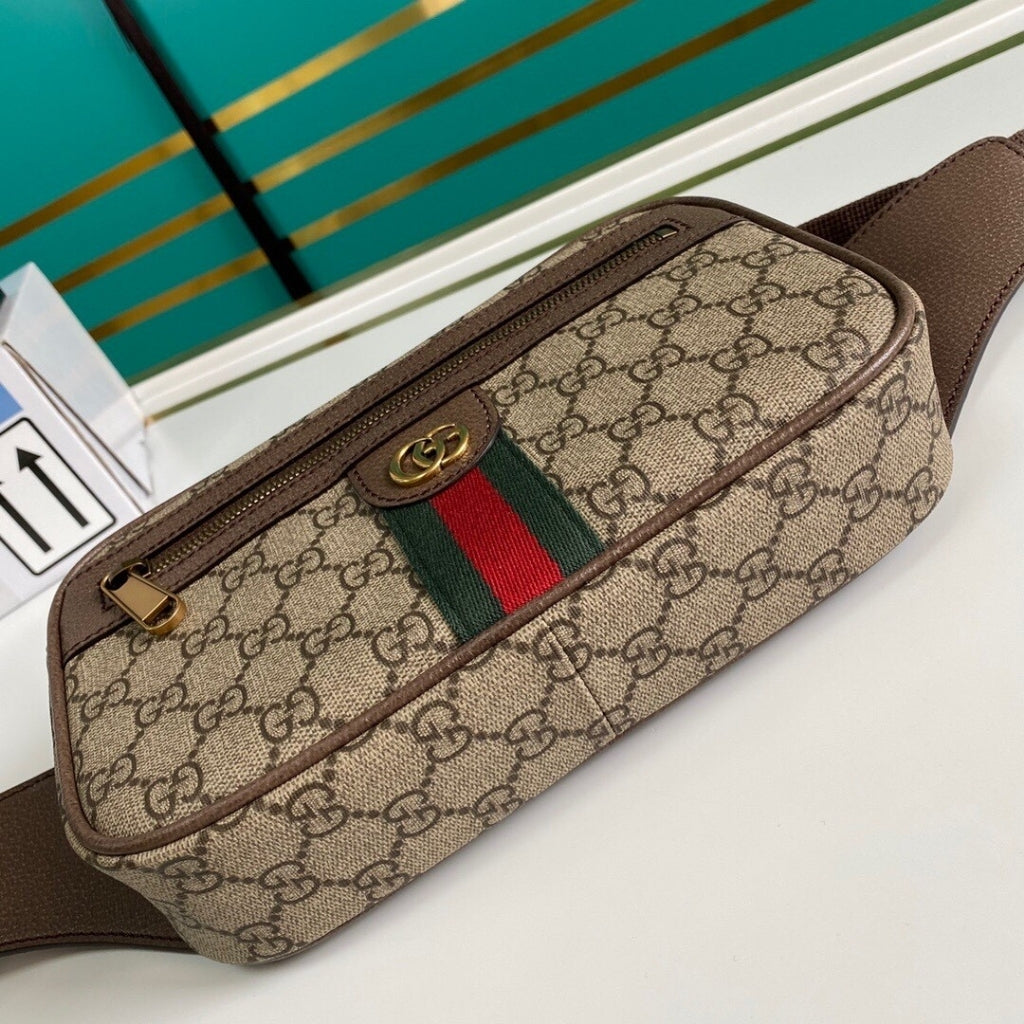 Mirror Quality – Gucci Ophidia Small Belt Bag Beige 24cm 574796 97SIT 8747