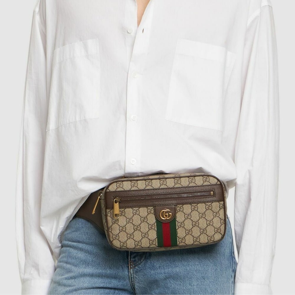 Mirror Quality – Gucci Ophidia Small Belt Bag Beige 24cm 574796 97SIT 8747