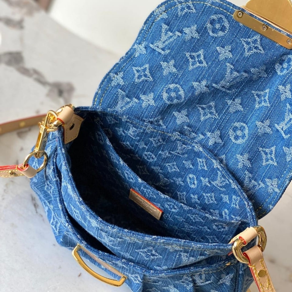 Mirror Quality – Louis Vuitton Sunset Monogram Blue Denim 27Cm M46829