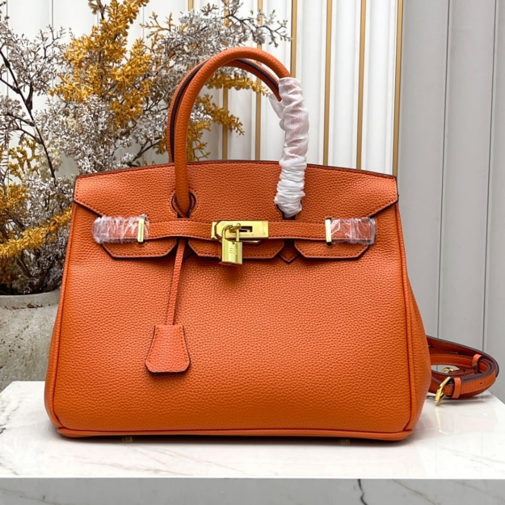 Hermes Birkin 25 Bag Togo Orange 25cm