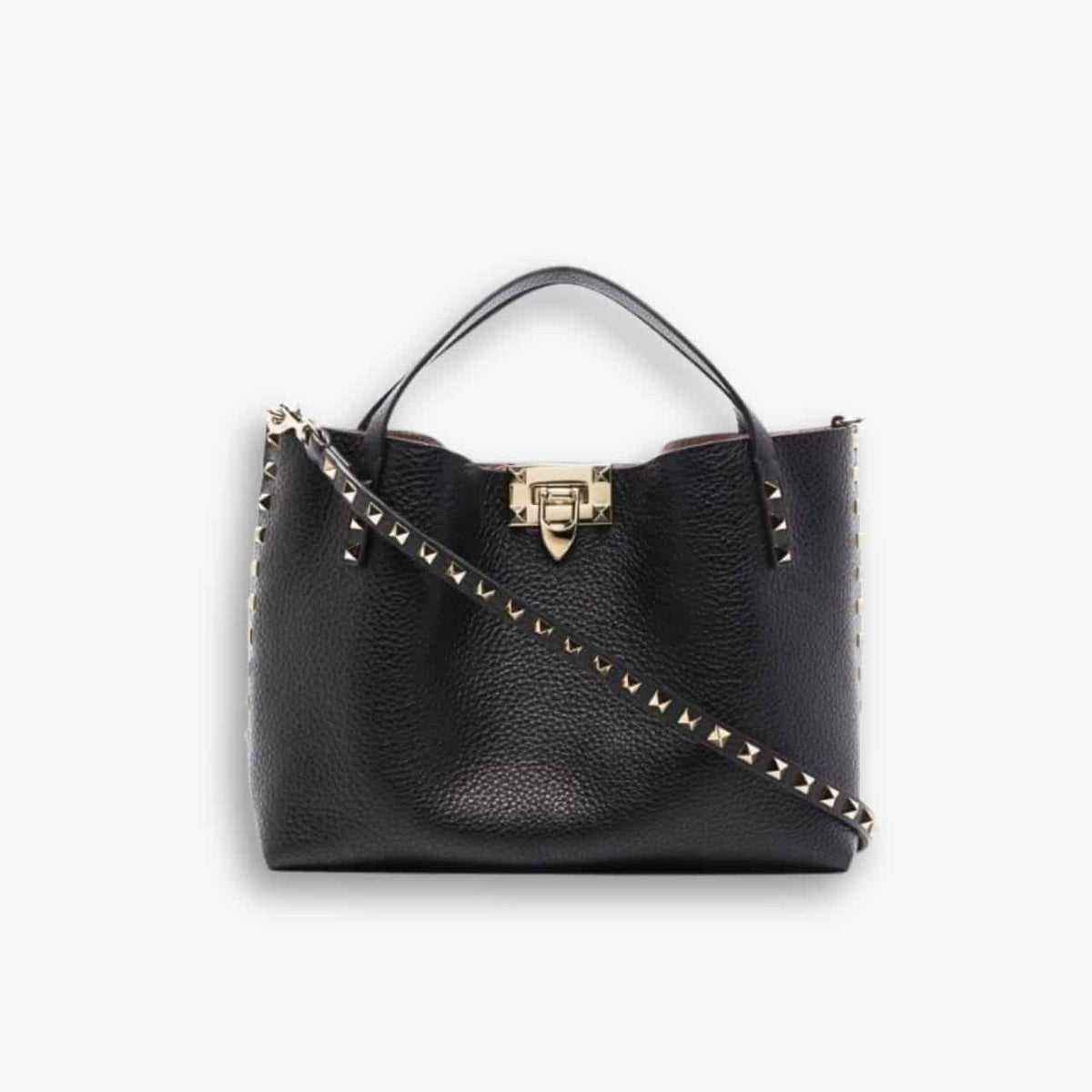 Valentino Garavani Rockstud Small Tote Bag Black 26cm