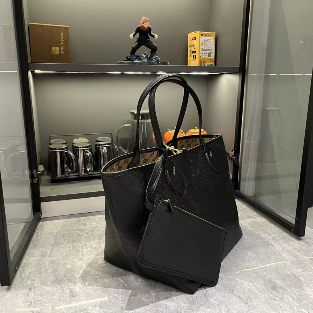 Gucci Totissima Large Reversible Tote Black 30Cm 839112 AAFEQ 1069
