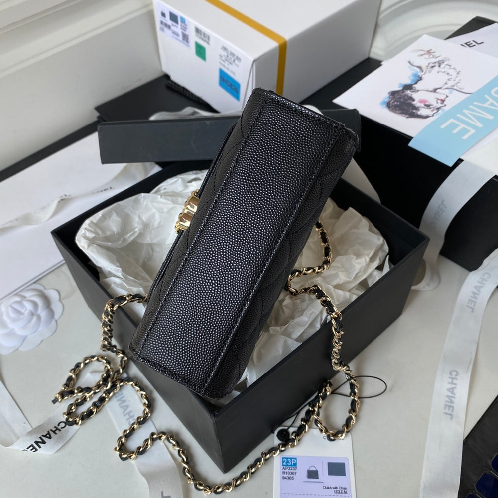 Chanel Clutch With Chain Black 15cm