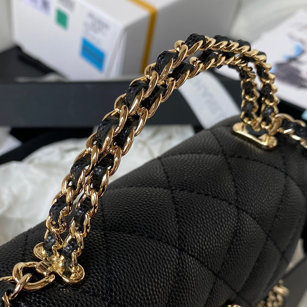 Chanel Clutch With Chain Black 15cm