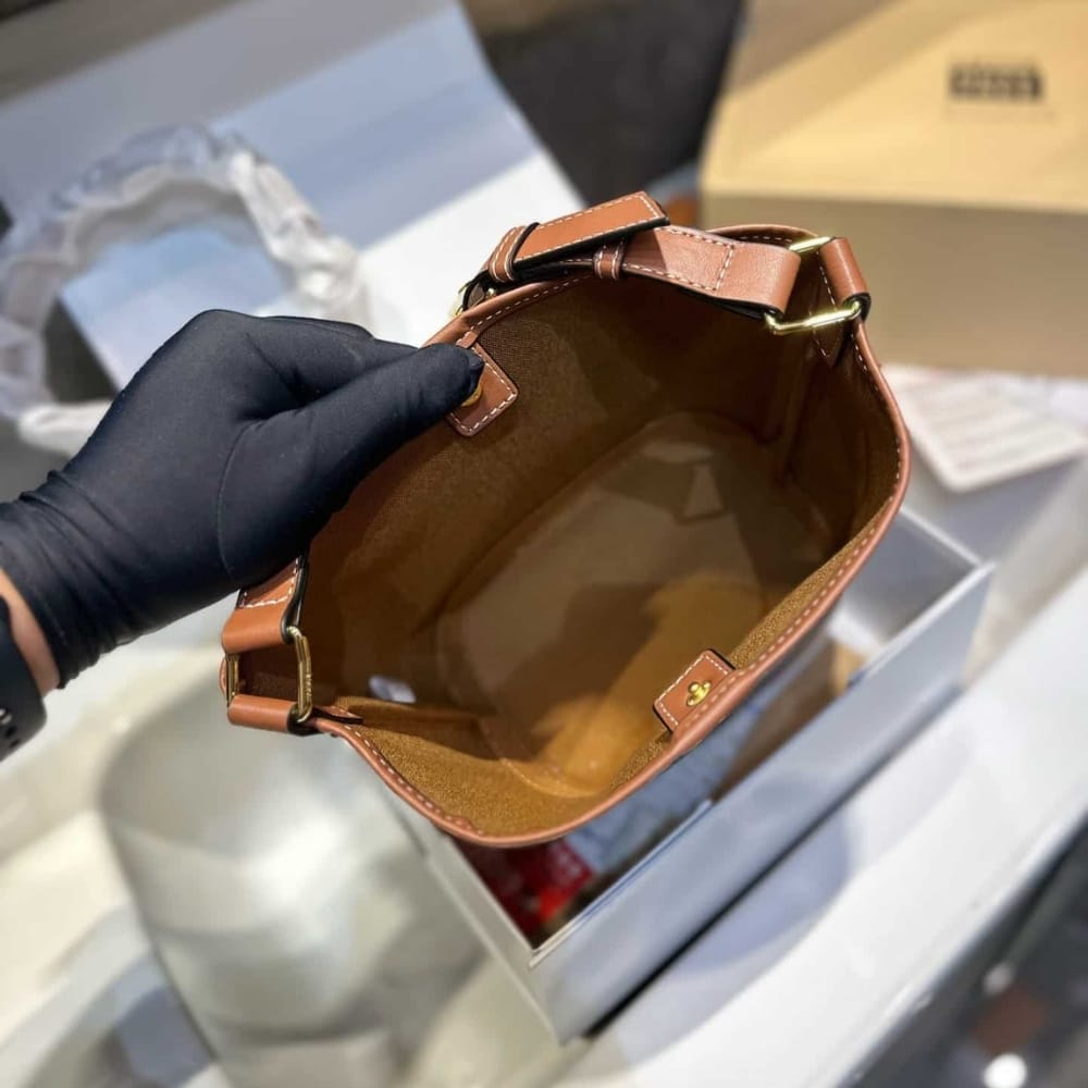 Celine Small Bucket In Triomphe Canvas 22cm 191442FLC02GR