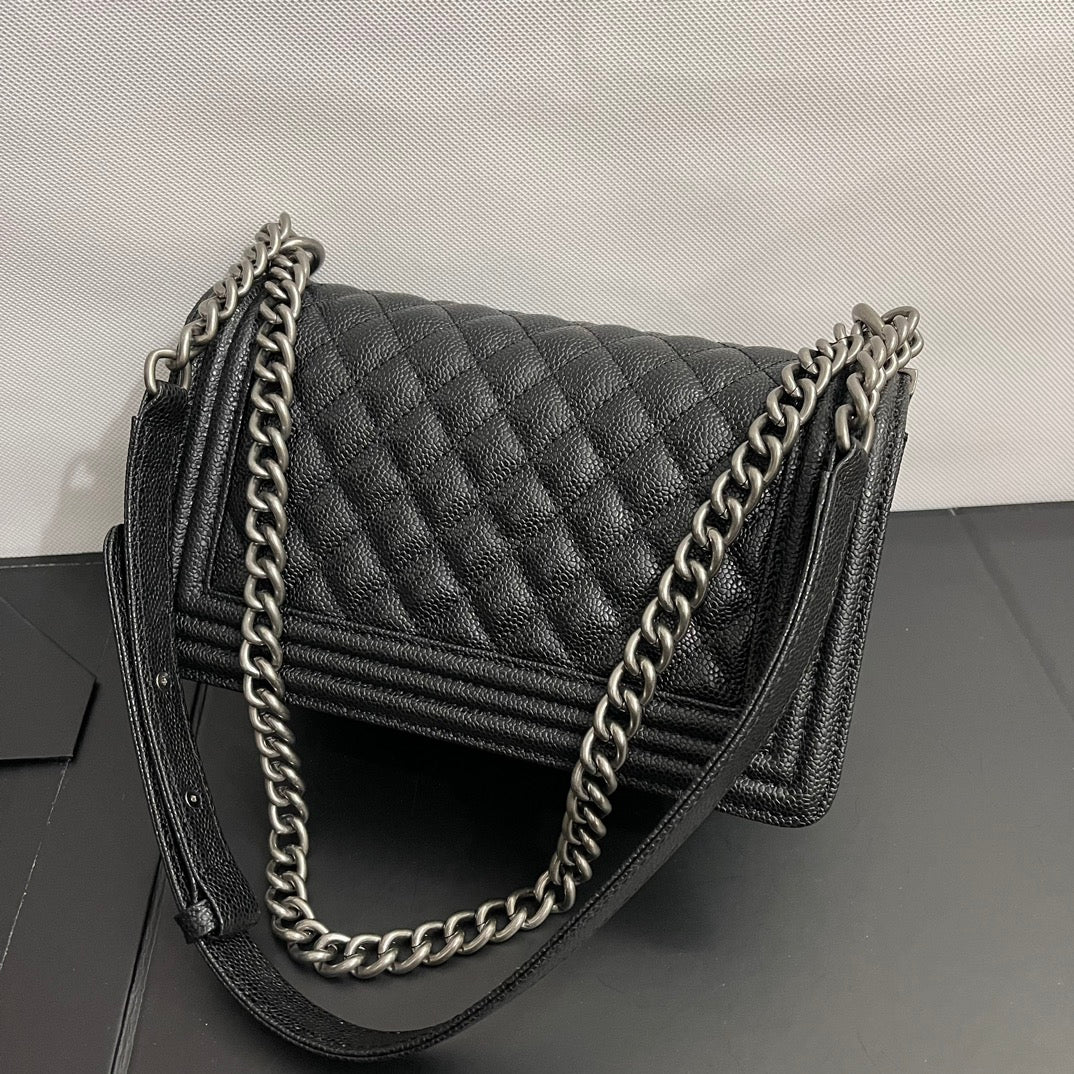 Chanel Boy Medium Handbag Black 25cm