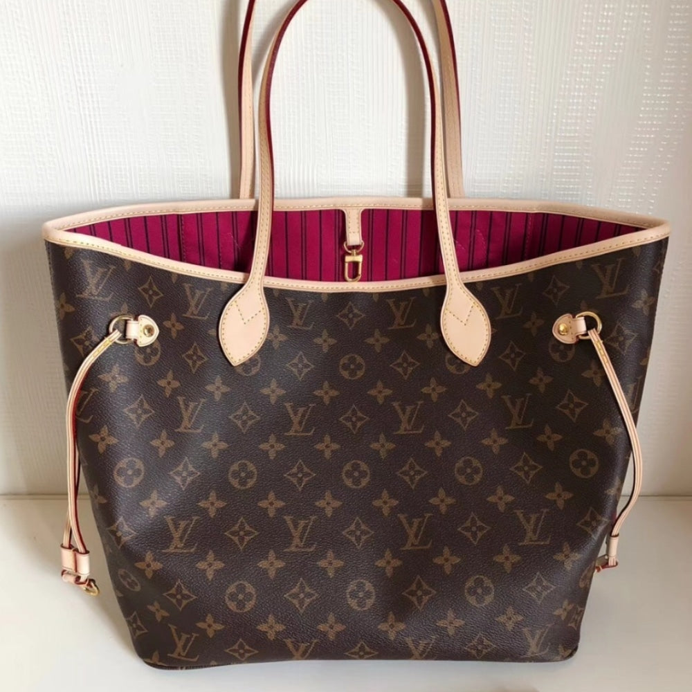 Louis Vuitton Neverfull MM Bag Pivoine Pink 31cm M41178