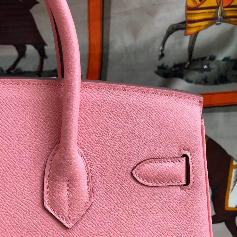 Hermes Birkin 25 Bag Epsom Rose Dete 25cm