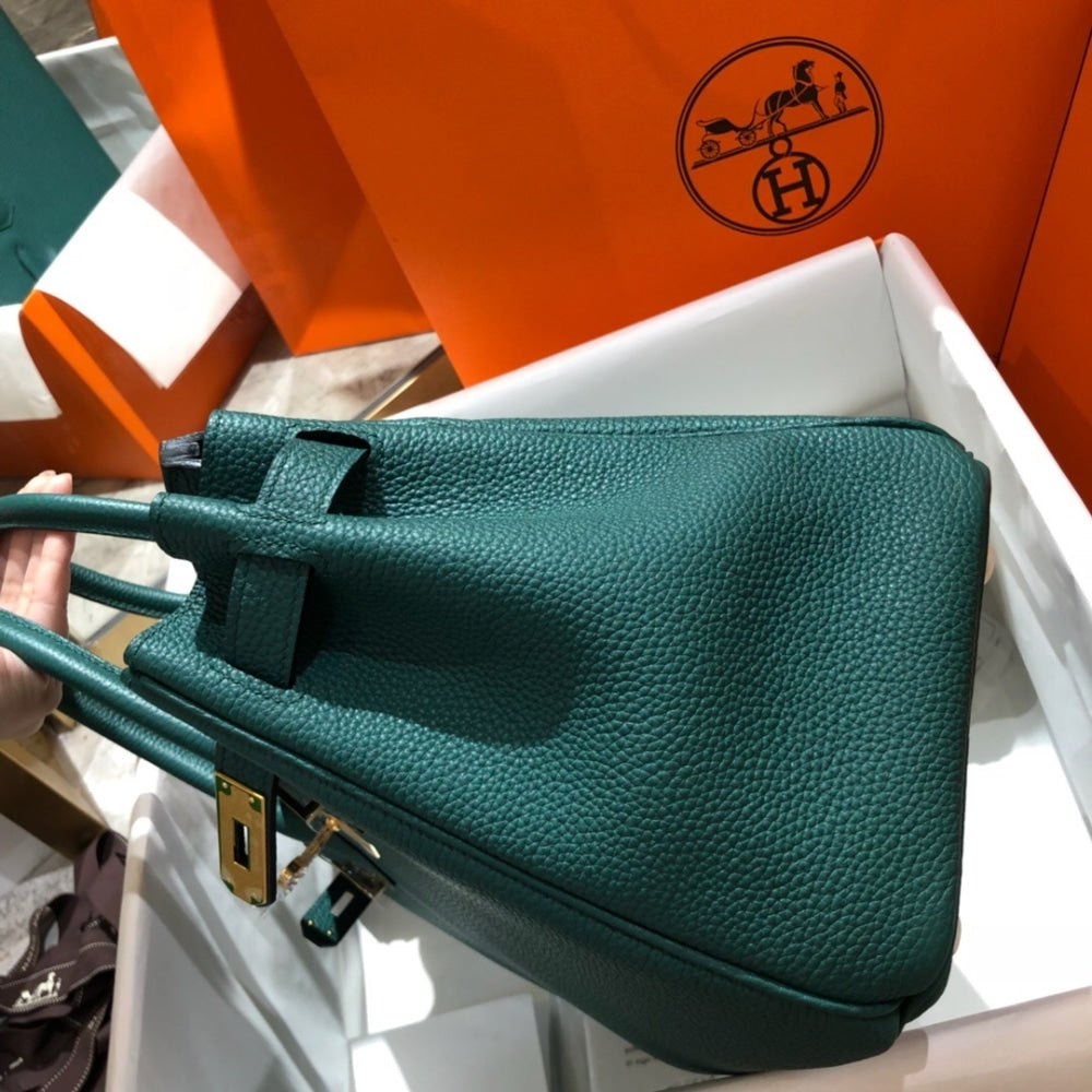 Hermes Birkin 25 Bag Togo Malachite 25cm