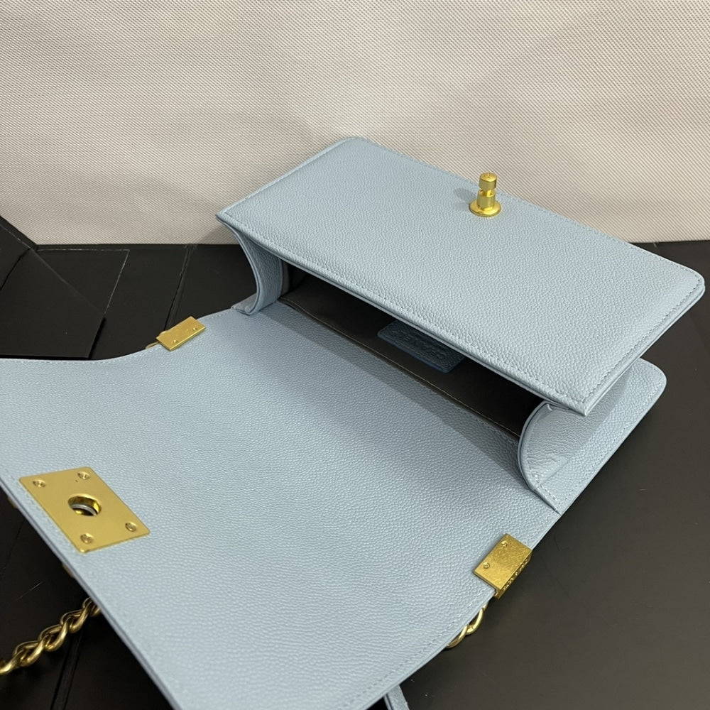 Chanel Medium Boy Bag Light Blue 25cm