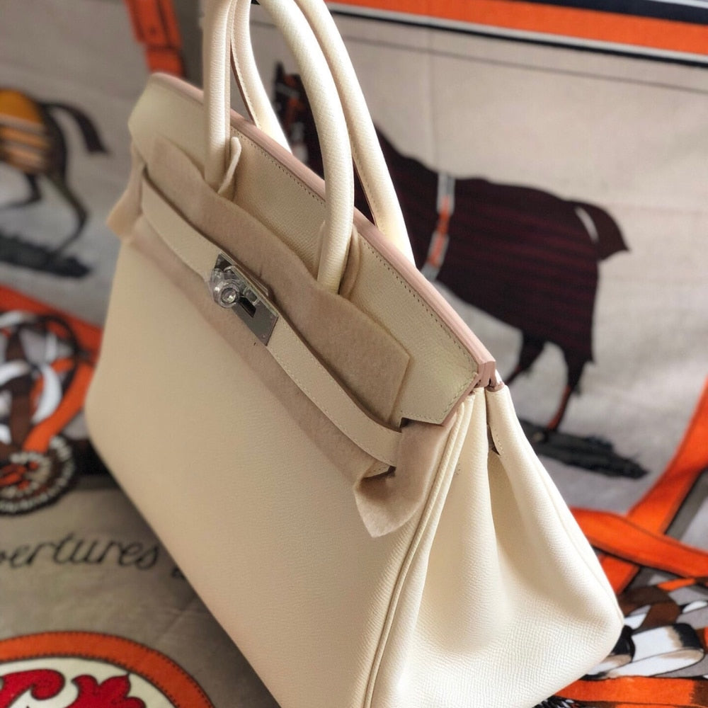 Hermes Birkin 25 Bag Epsom Sellier Nata 25cm
