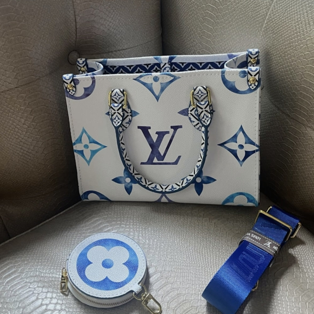 Louis Vuitton Onthego PM Bag Blue 25cm