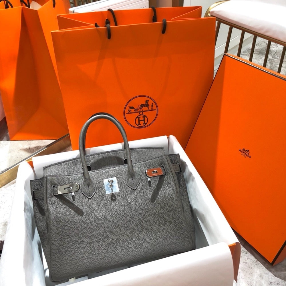 Hermes Birkin 25 Togo Gris Meyer 25cm