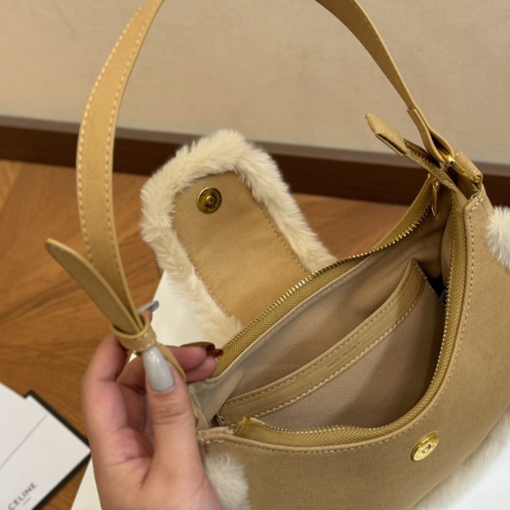 Celine Medium Ava Triomphe Bag In Natural 24cm 114493FYC 02VG