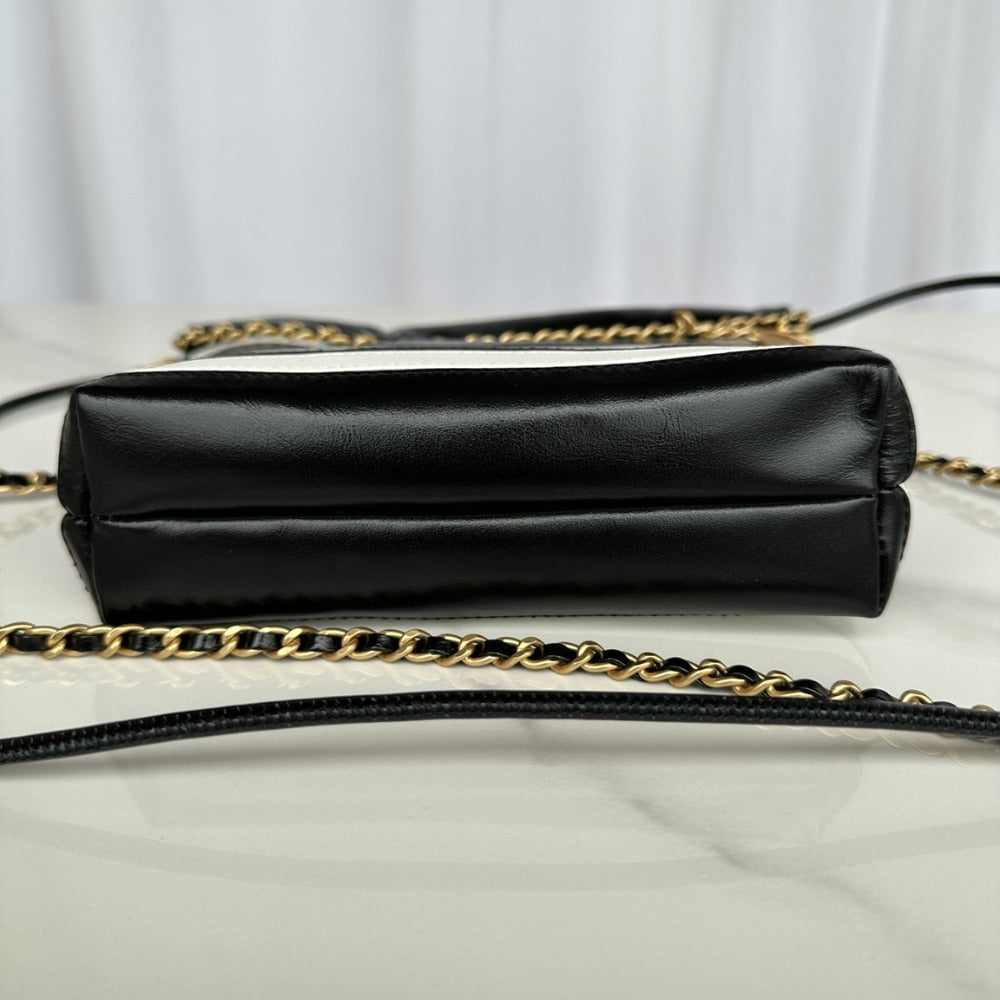 Chanel 22 Mini Hand Bag Black And White 20cm
