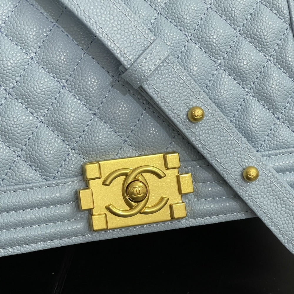Chanel Medium Boy Bag Light Blue 25cm