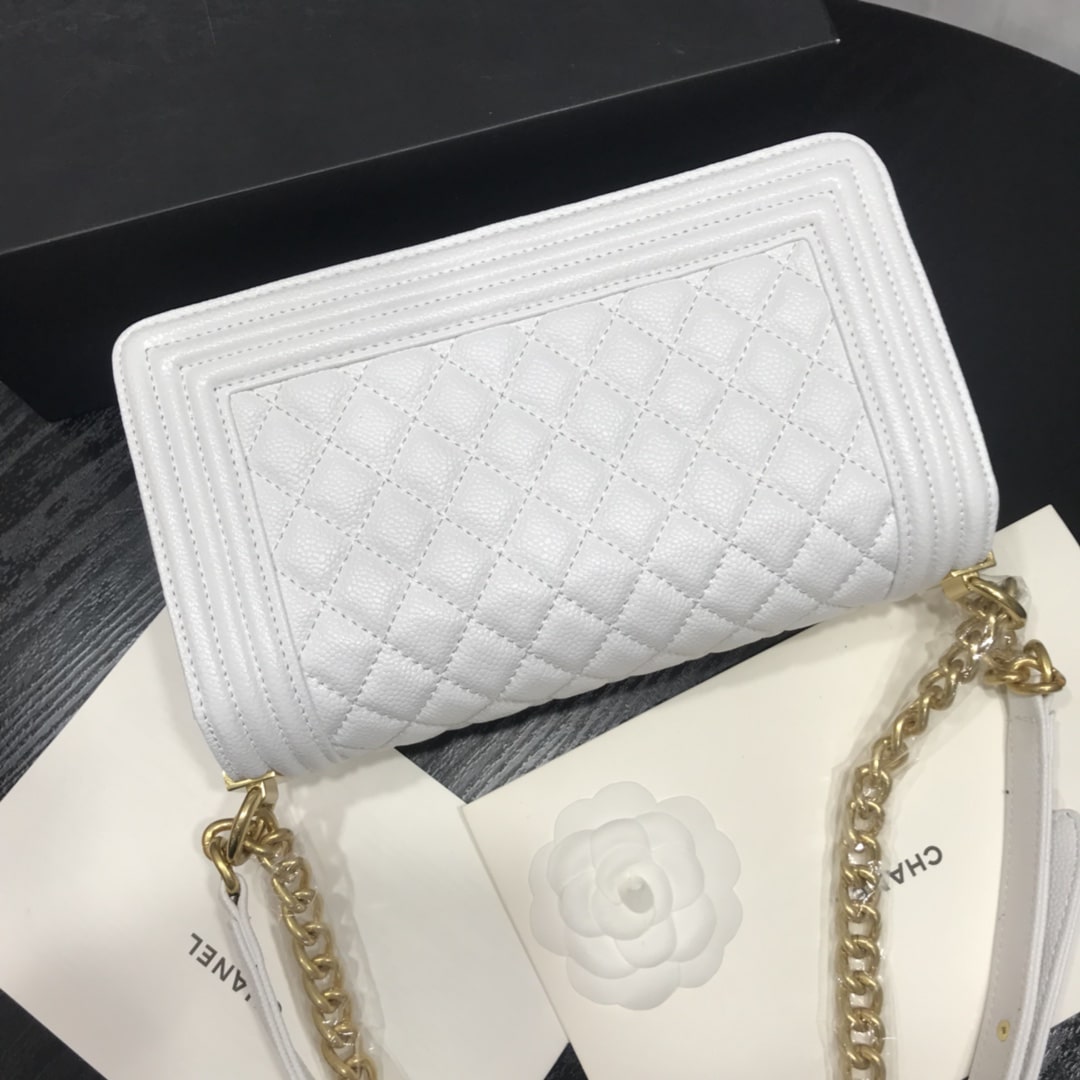 Chanel Boy Medium Handbag White 25cm