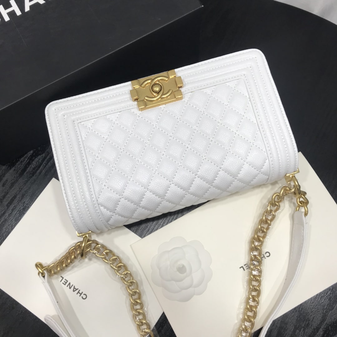 Chanel Boy Medium Handbag White 25cm