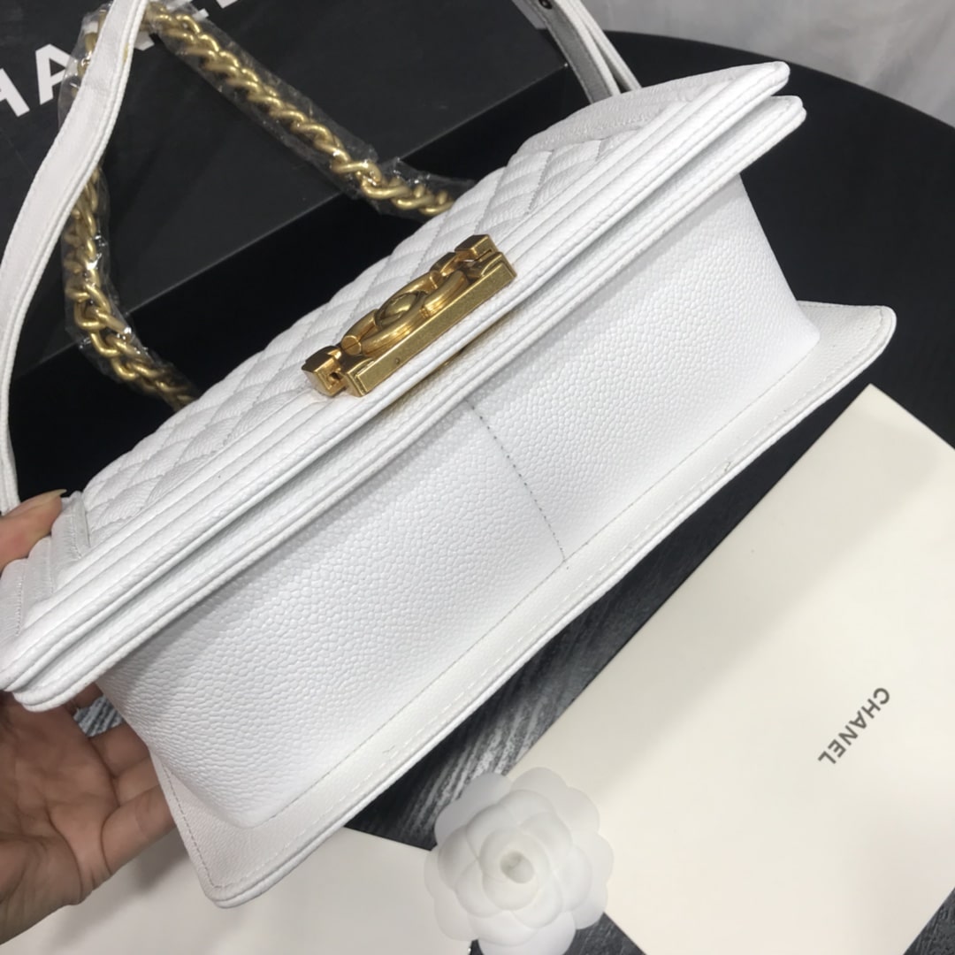 Chanel Boy Medium Handbag White 25cm