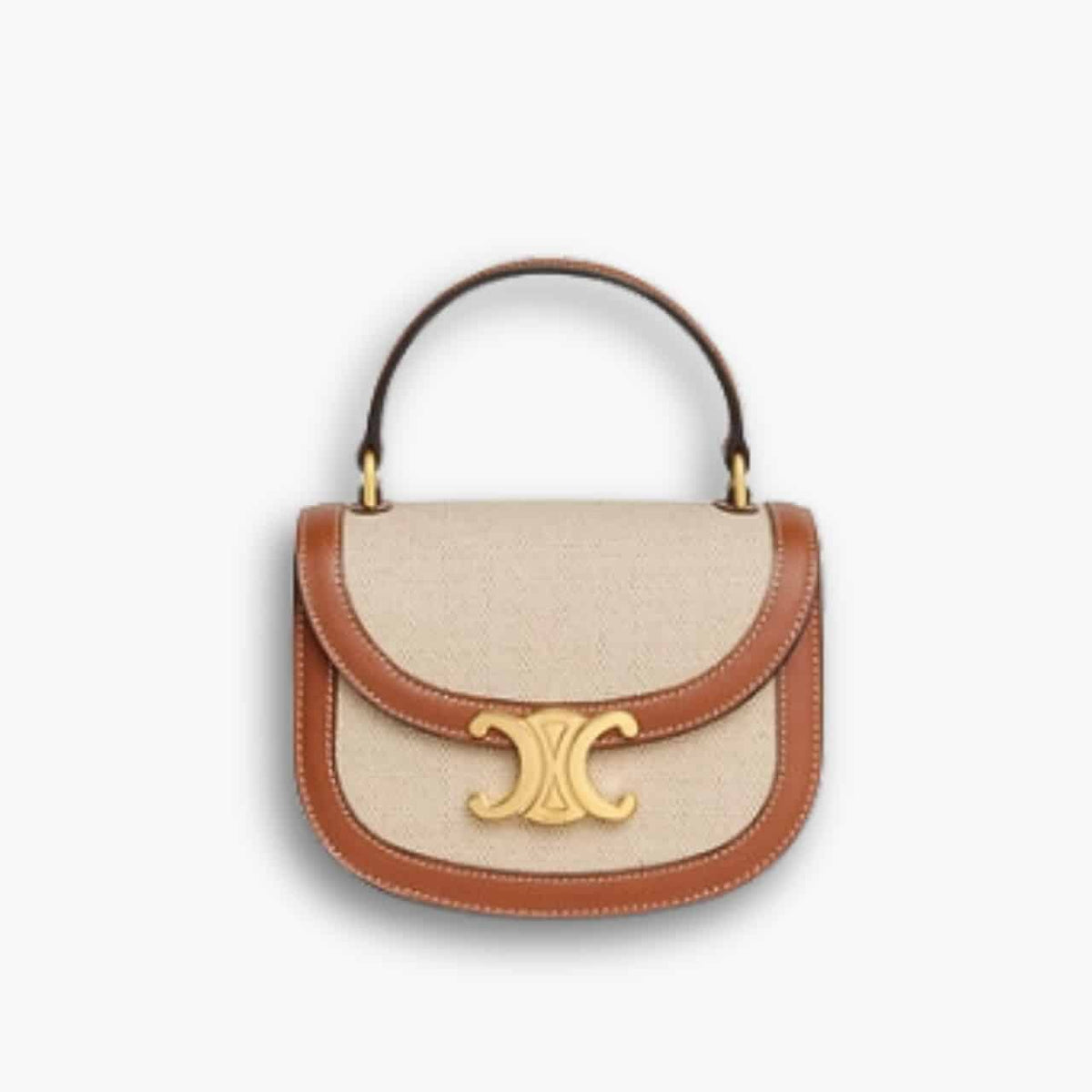 Celine Mini Besace Clea In Brown And Beige 16cm 10K502FA302NT