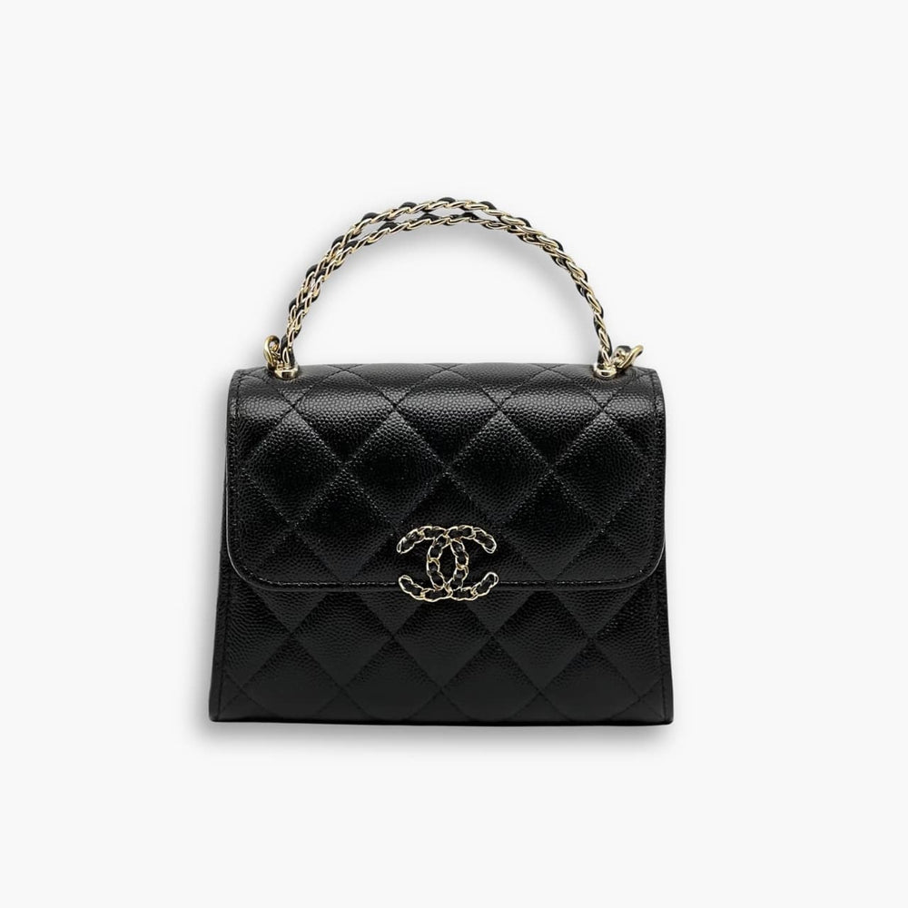 Chanel Clutch With Chain Black 15cm