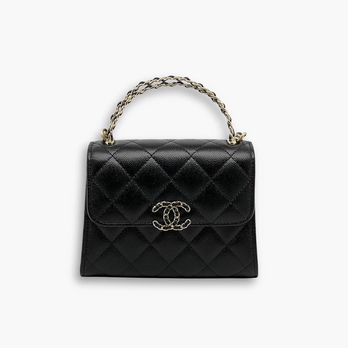 Chanel Clutch With Chain Black 15cm
