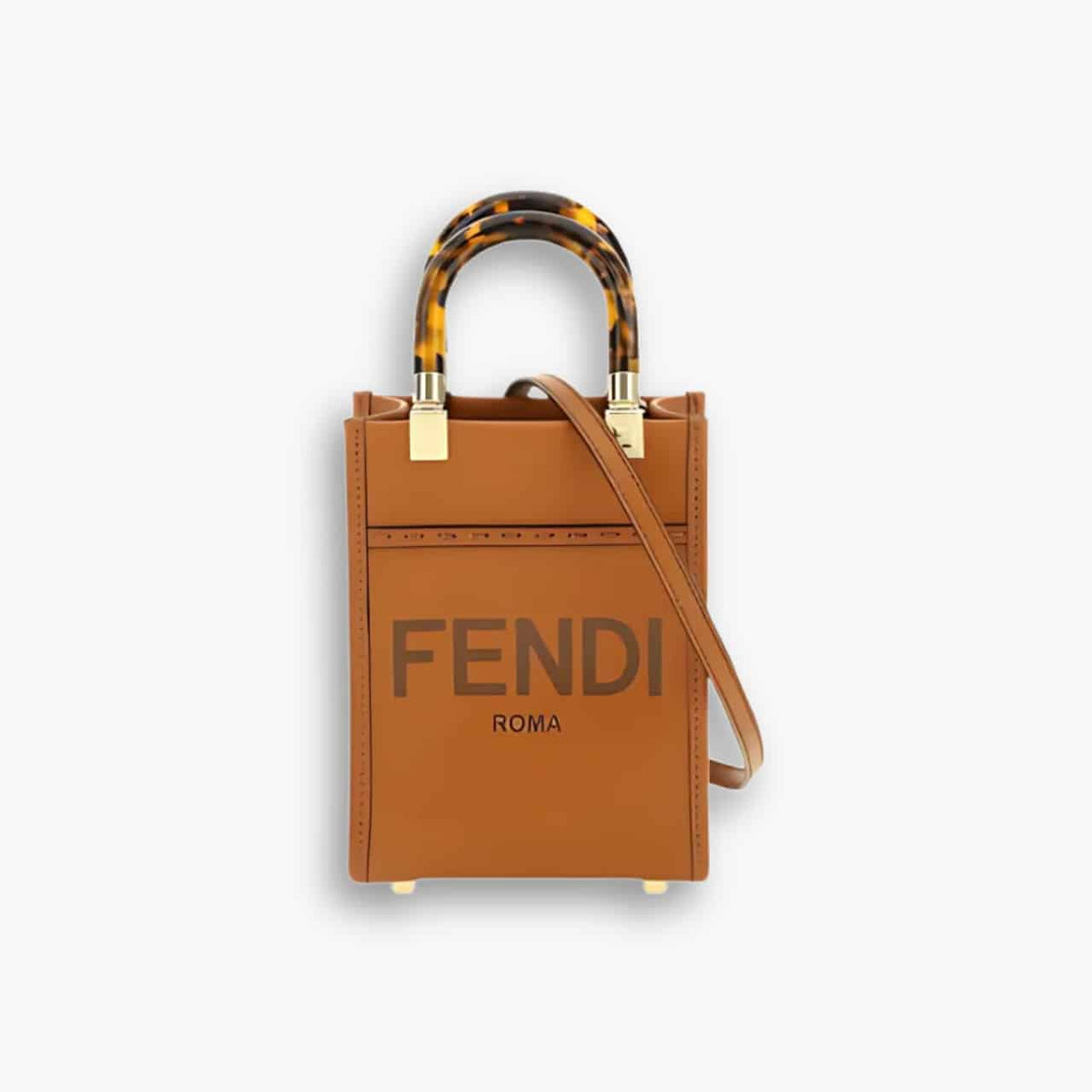 Fendi Sunshine Mini Bag Brown 18cm 8BS051