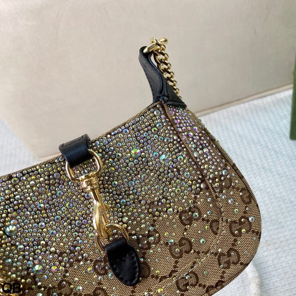 Gucci Jackie Notte Mini Bag Beige And Dark Brown 19Cm 782889 FAD1Z 2541