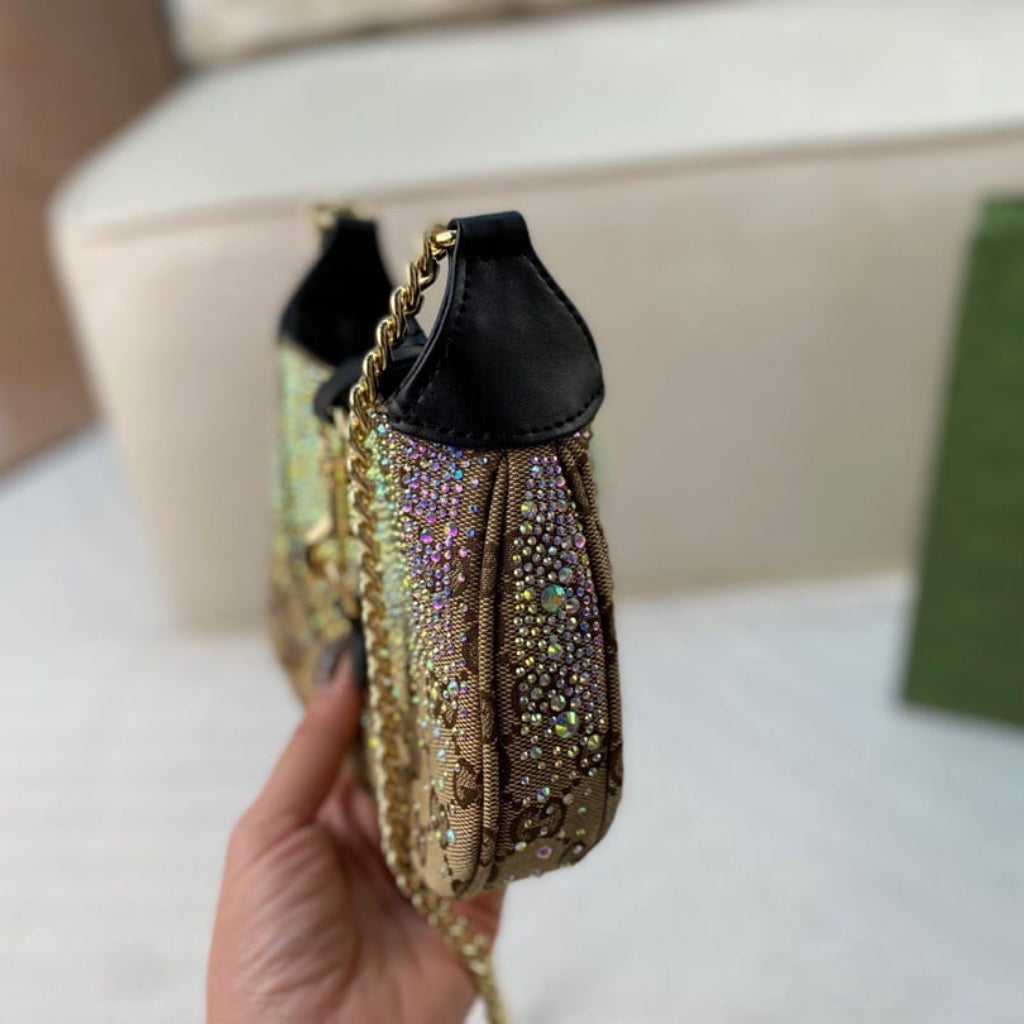 Gucci Jackie Notte Mini Bag Beige And Dark Brown 19Cm 782889 FAD1Z 2541