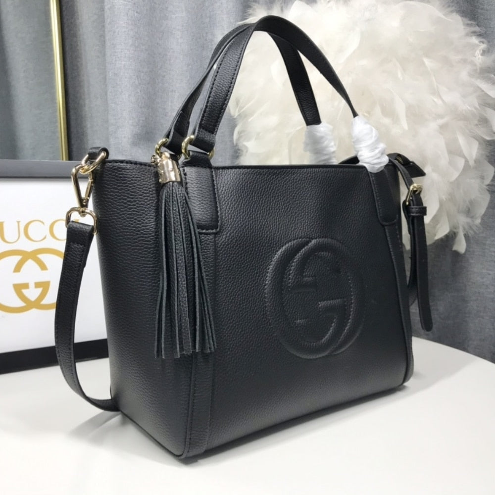 Mirror Quality – Gucci Soho Small Top Handle Bag Black 35Cm 369176 A7M0G 1000