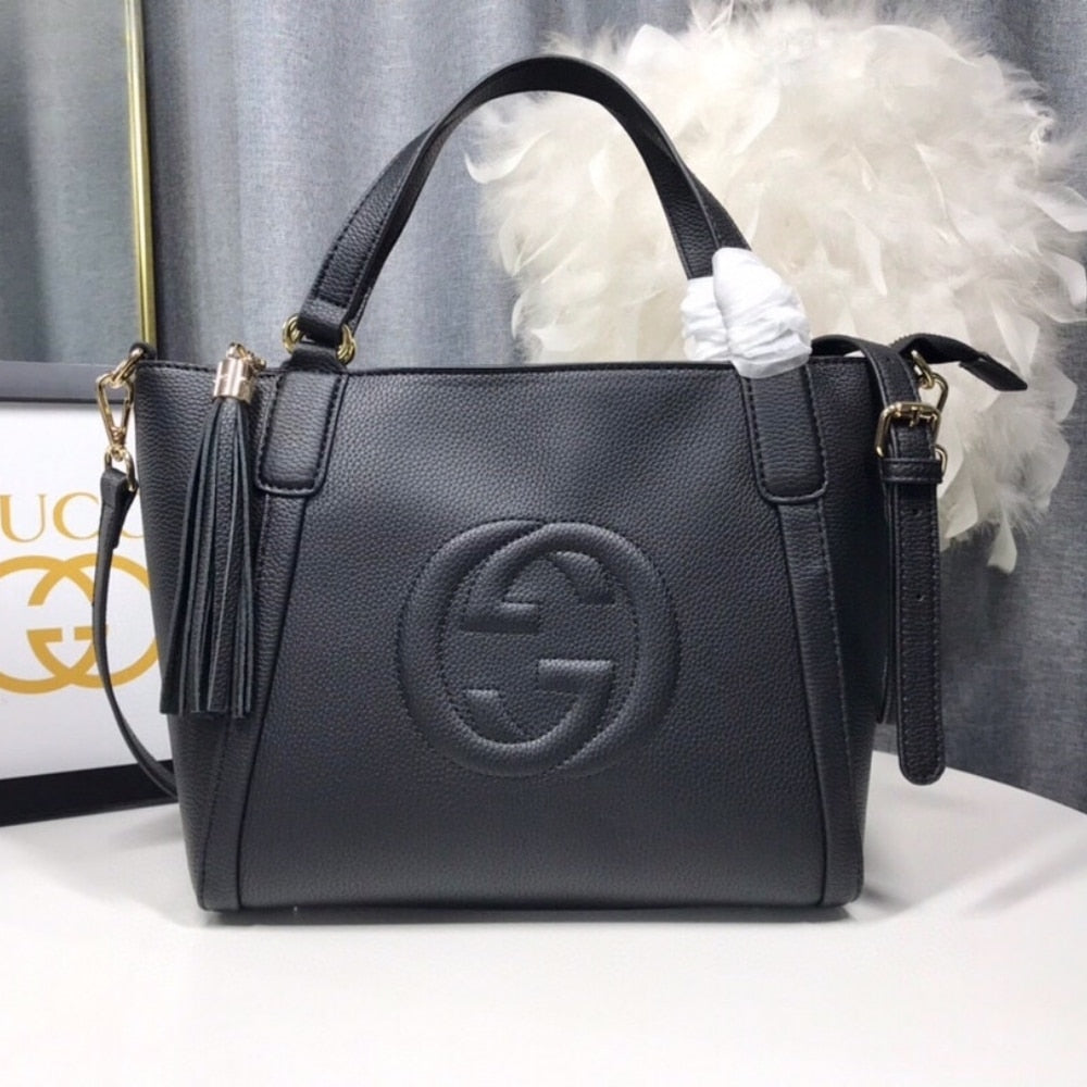 Mirror Quality – Gucci Soho Small Top Handle Bag Black 35Cm 369176 A7M0G 1000
