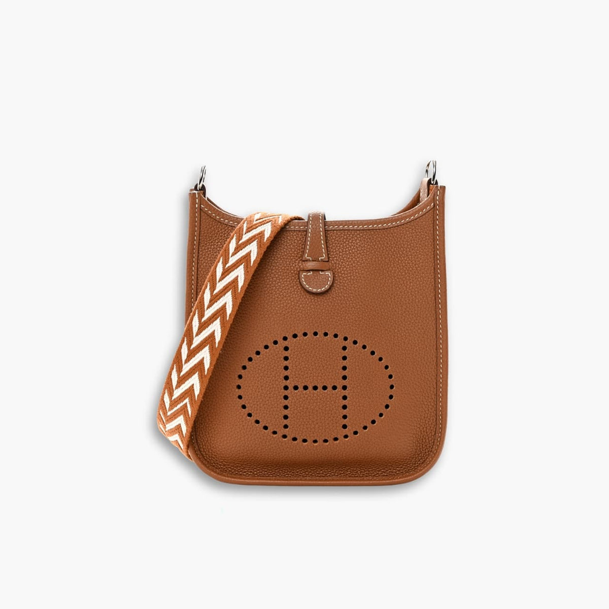 Hermes Mini Evelyne Bag Dark Brown 17cm