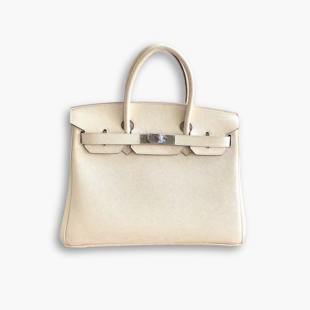 Hermes Birkin 25 Bag Epsom Sellier Nata 25cm