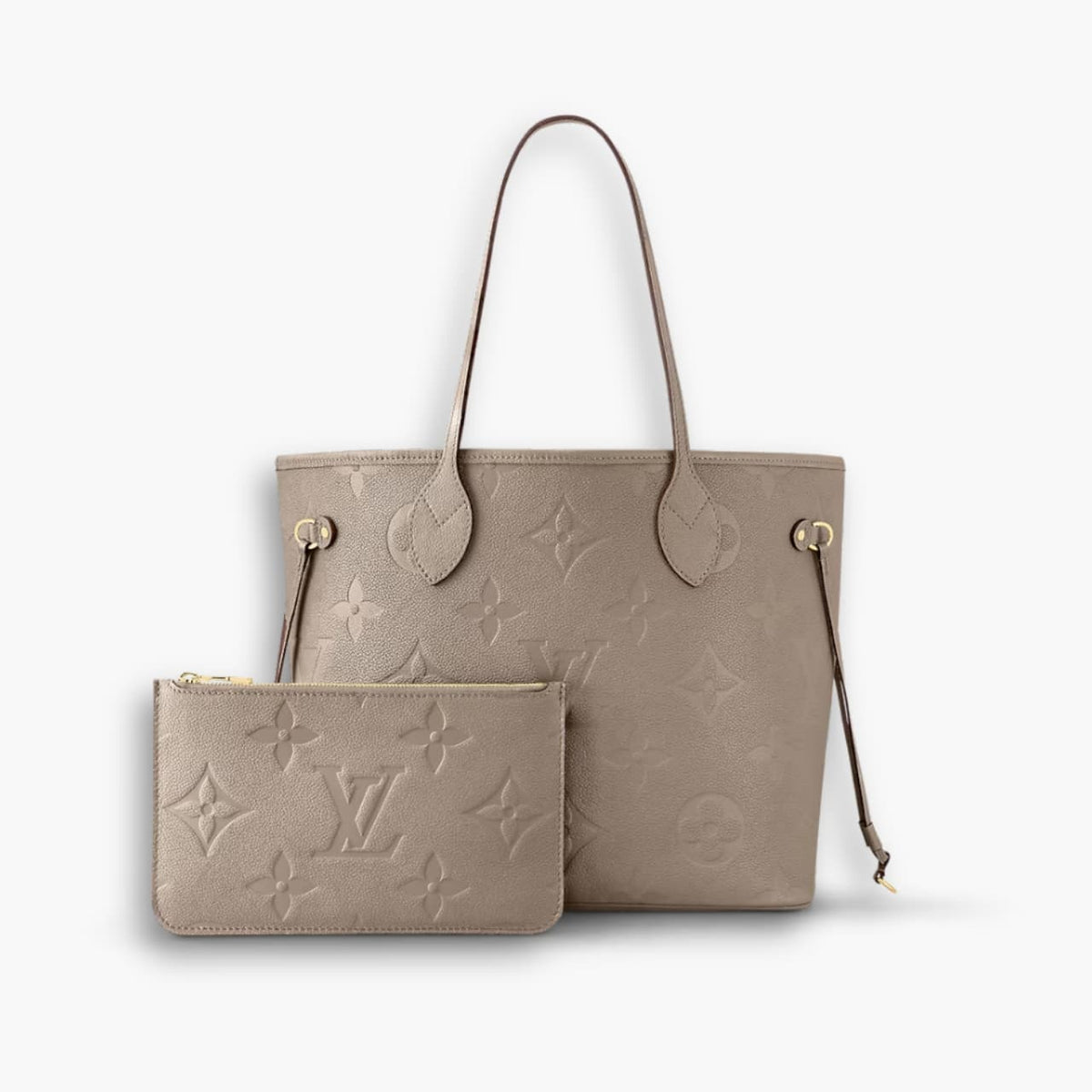 Louis Vuitton Neverfull MM Monogram Empreinte Turtledove Gray 31cm M45686