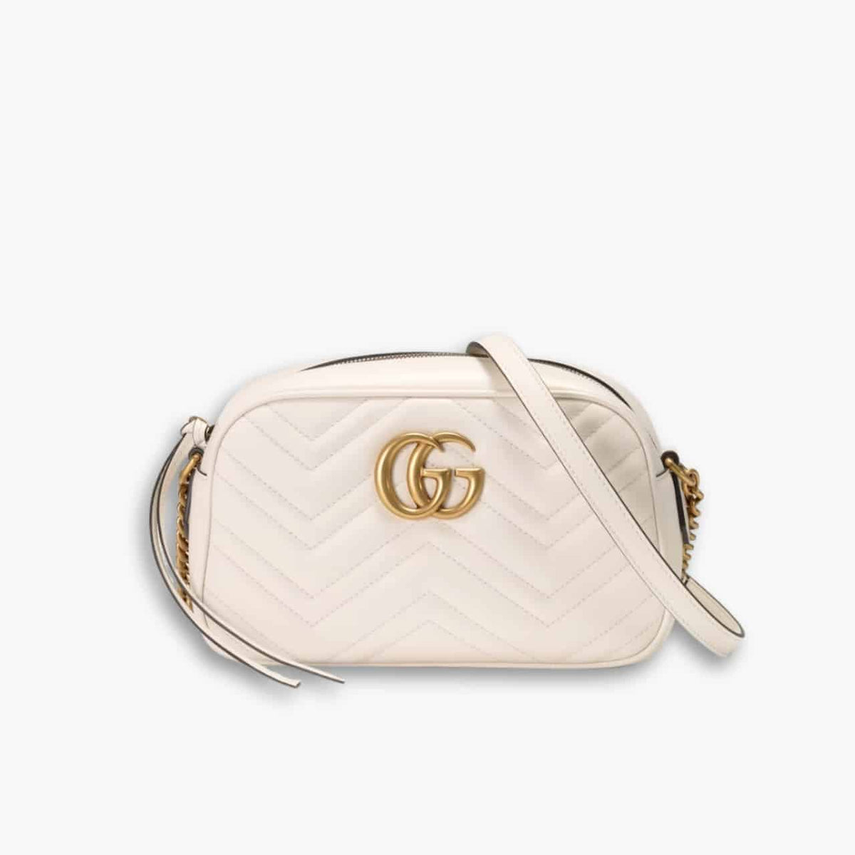 Gucci GG Marmont Small Shoulder Bag White 24cm 447632 DTD1T 9022