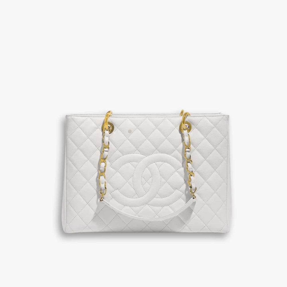 Chanel Bolsa Grand Tote Bag White 33cm
